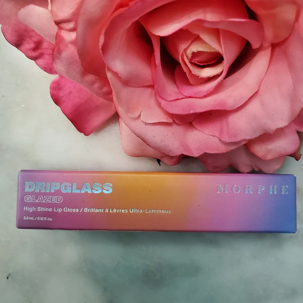 Morphe Dripgloss Lipgloss Cosmic Coral - Milky Peachy Pink Holo Sparkle
